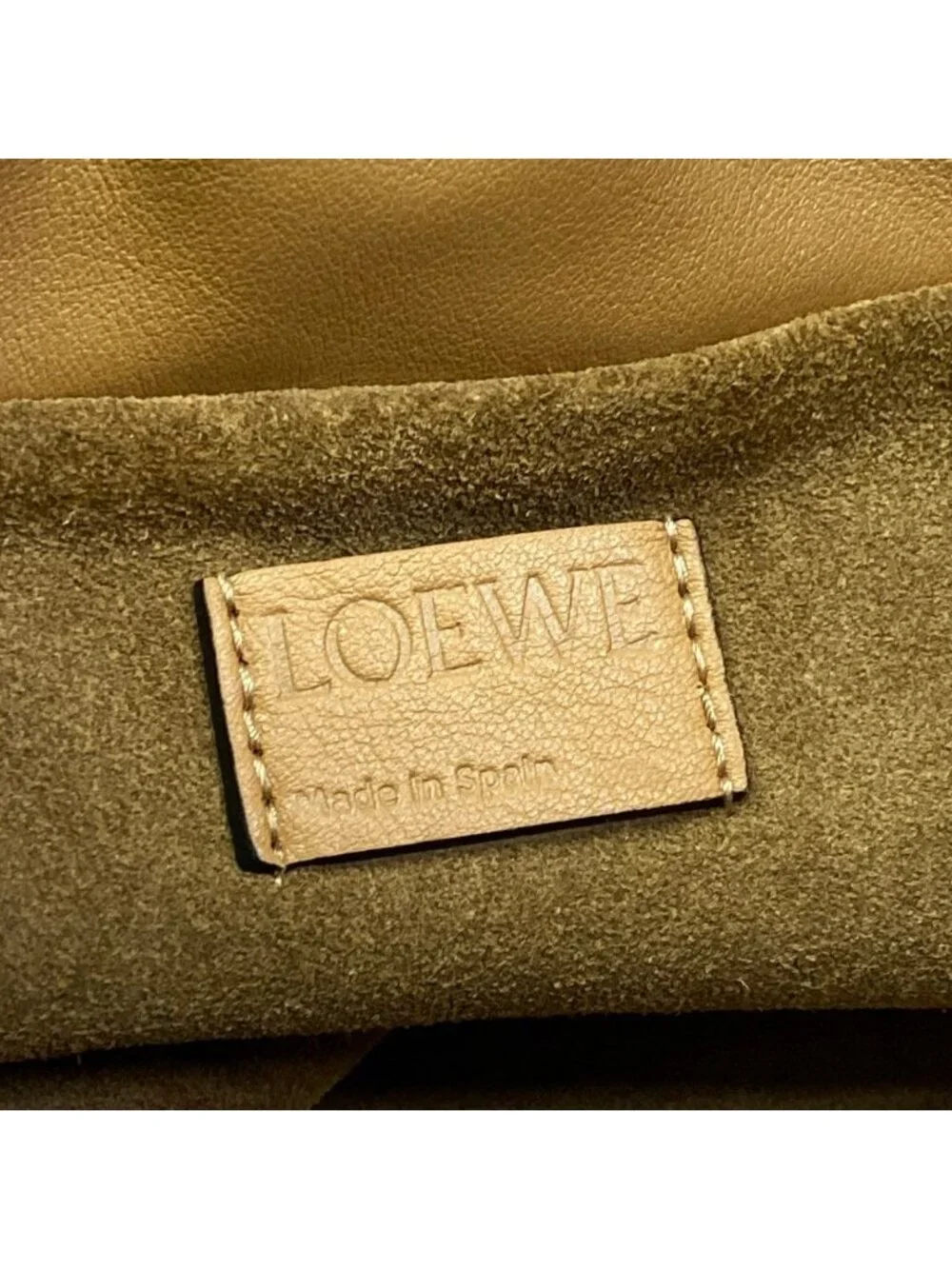 Loewe Clutch Flamenco Mini Light Brown Leather